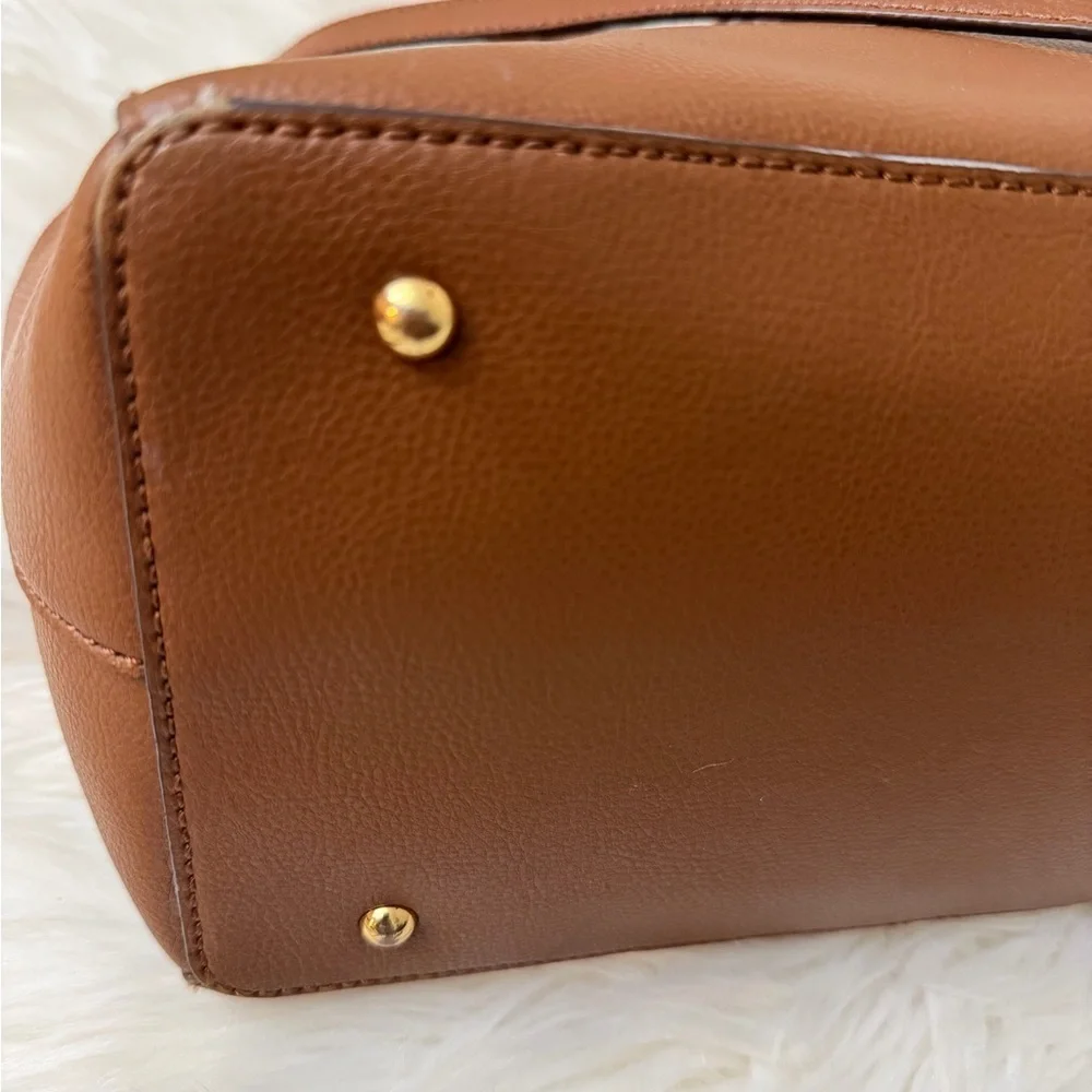 Lauren Ralph Lauren Tan Leather Satchel